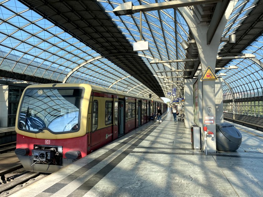 S-Bahn train at the end of Line 9 in Spandau