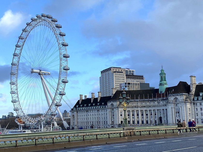 London Eye and County Hall from Westminster Bridge