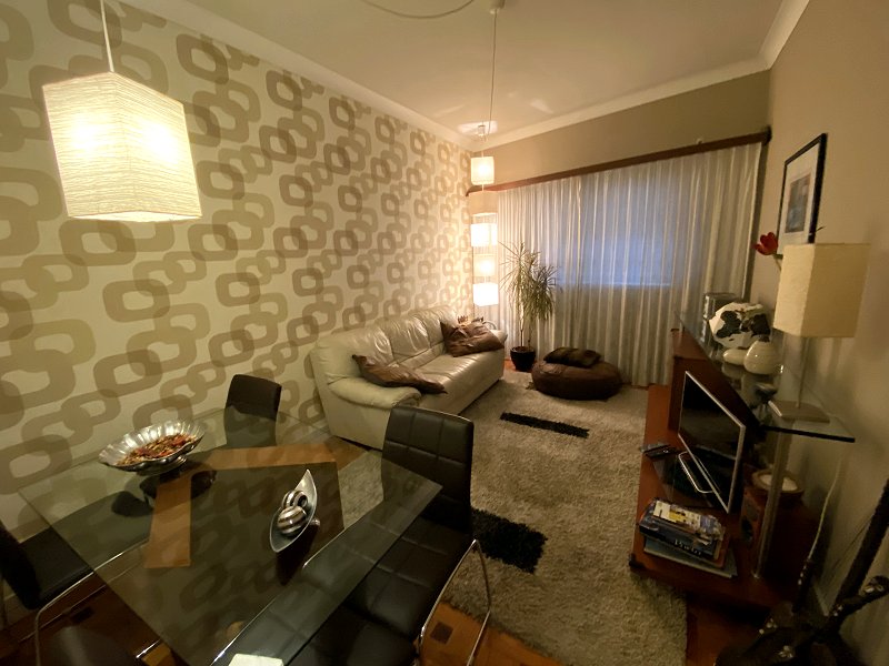 Attractive living room at our Airbnb apartment in Vila Nova de Gaia