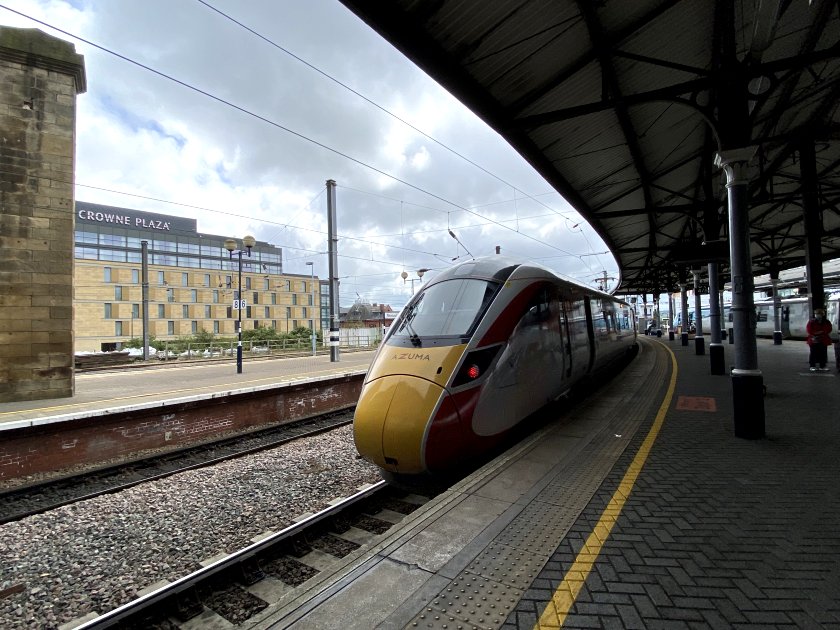Leaving my Azuma at Newcastle Central
