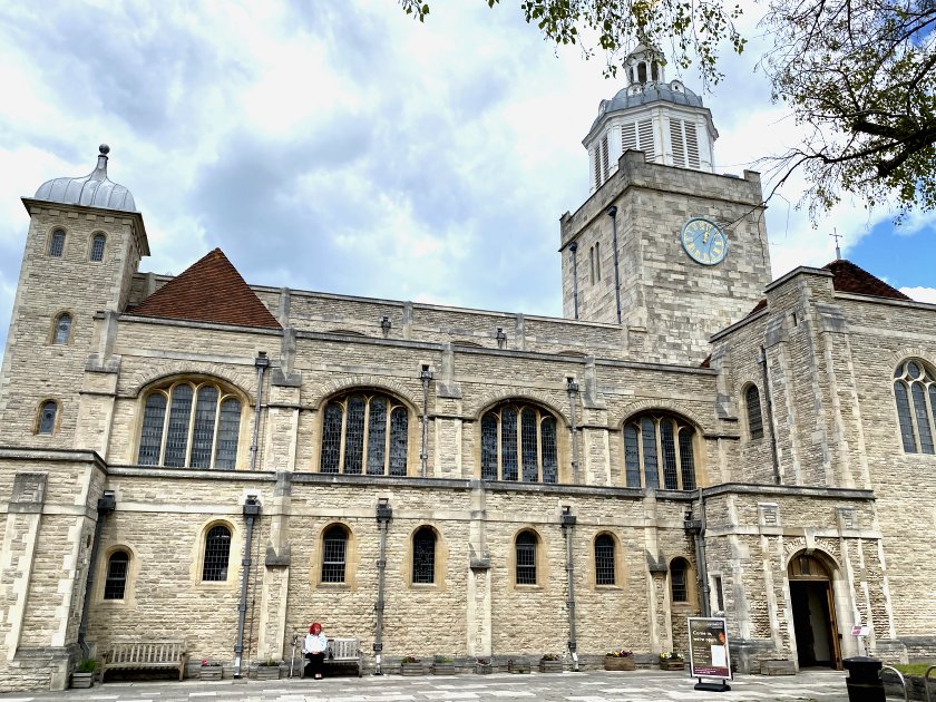 Portsmouth Cathedral, with the South Door open for visitors
