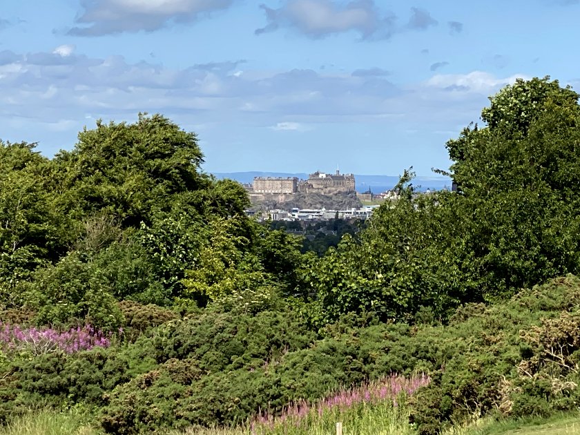 I spotted this framed view of Edinburgh Castle on the way down ...
