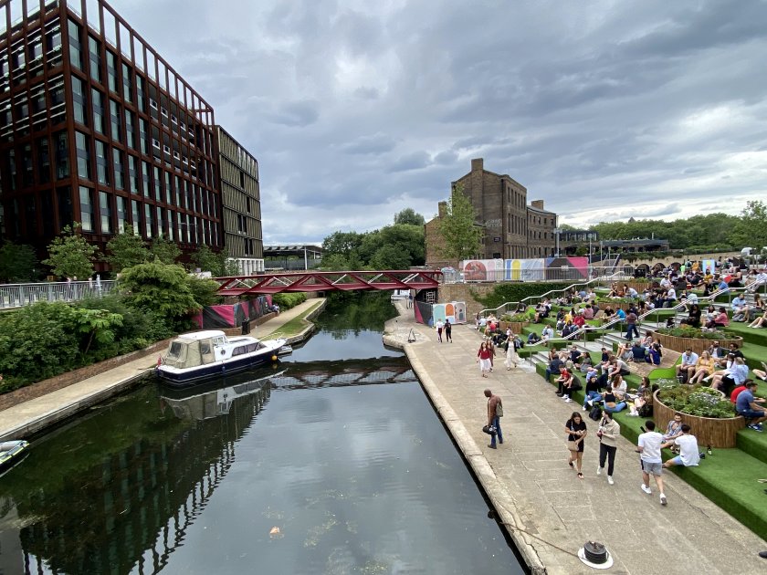 Here's the Regent's Canal towpath again, this time at Granary Square