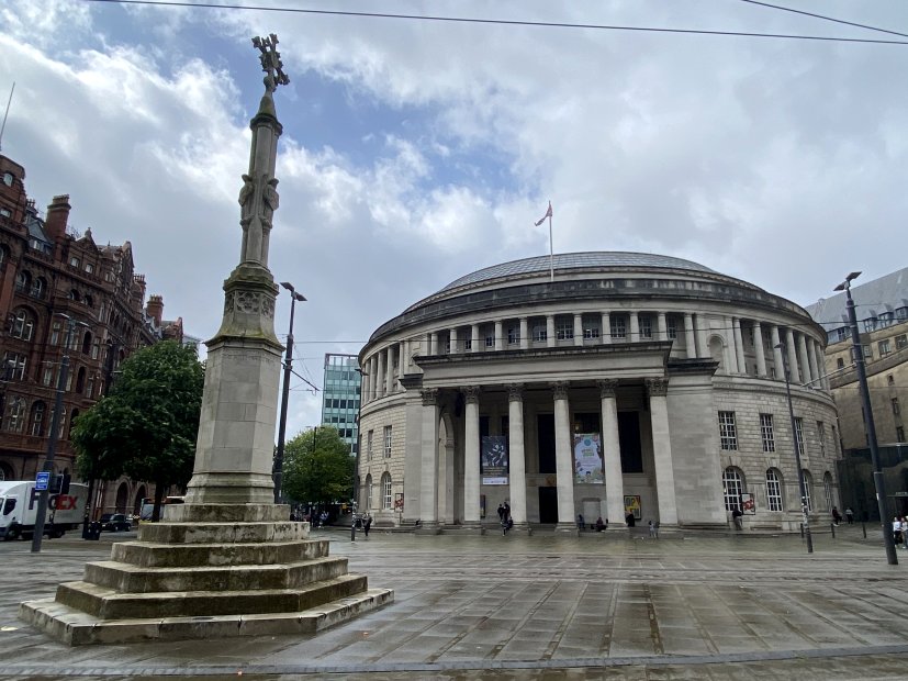St Peter's Cross and Central Library, St Peter's Square