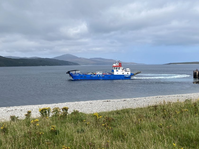 Our ferry sets off on its return to Islay