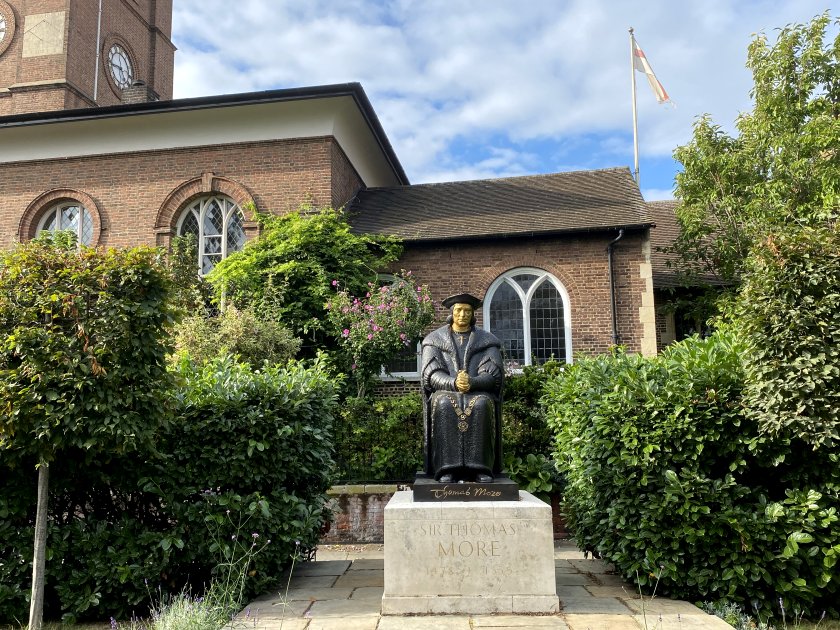 Sir Thomas More statue at Chelsea Old Church