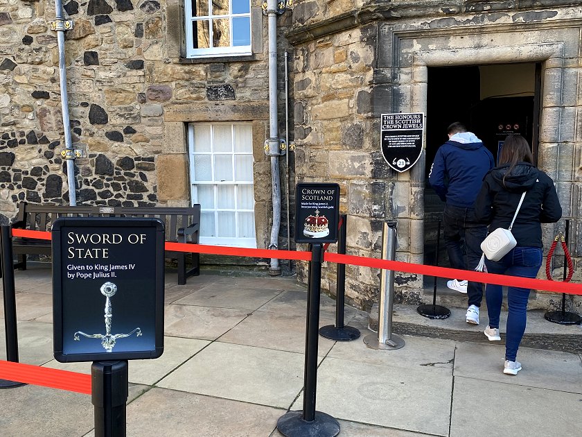 Entrance to see the Honours of Scotland