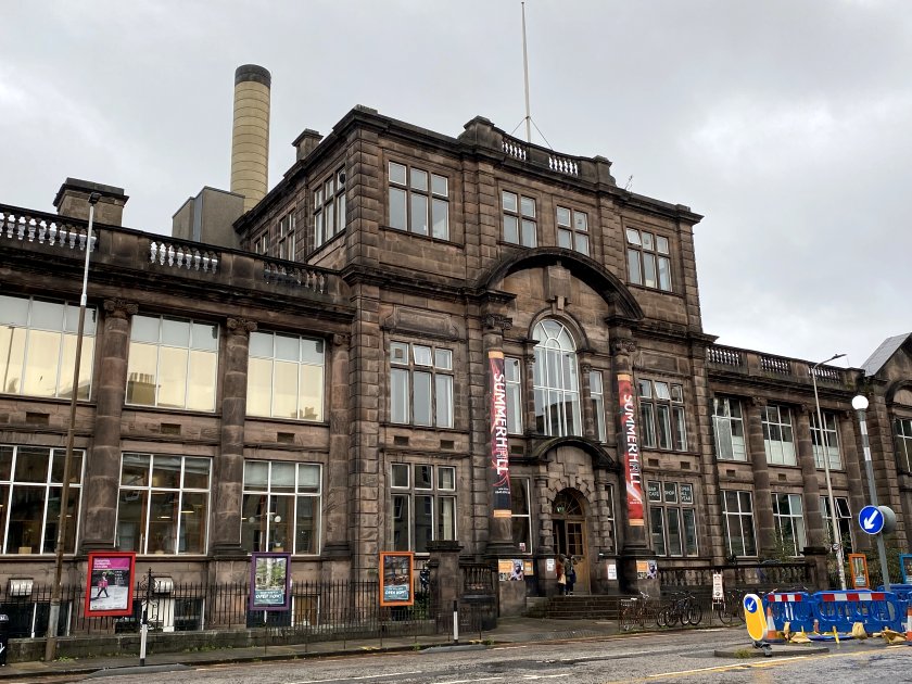 The Summerhall Building, on a damp October day