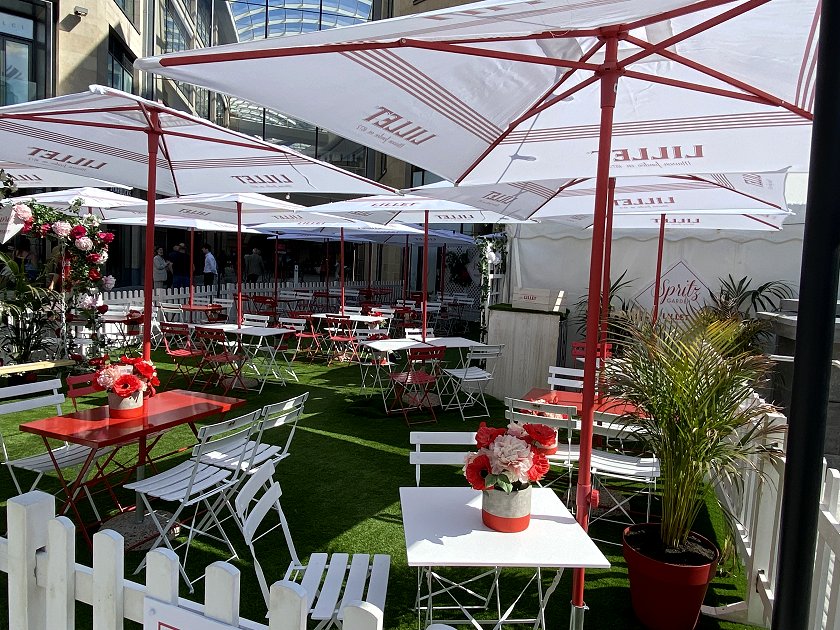 The Spritz Garden is prepared for opening time