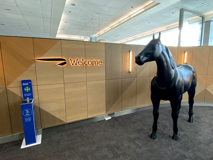 An equine welcome to the First Lounge at LHR T5