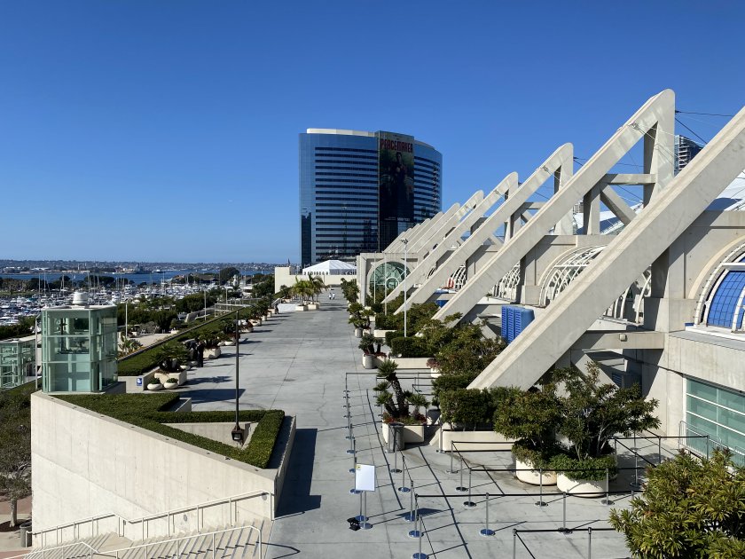 Close-up view of San Diego Convention Center