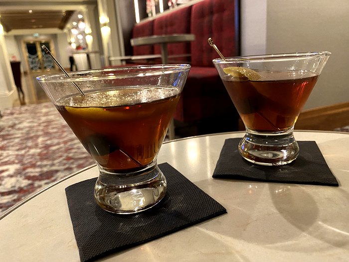 Two nicely made Manhattans