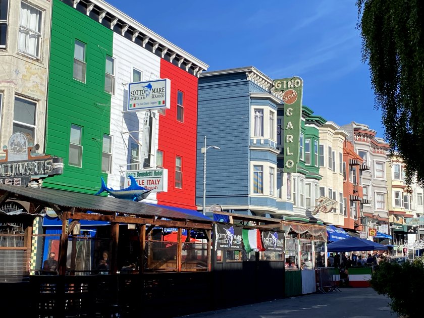 Green Street - North Beach is San Francisco's "Little Italy"
