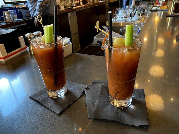 Two nicely made Bloody Marys