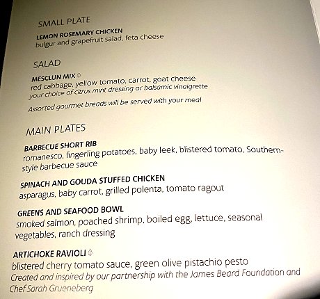 Starter, salad and choices of main course