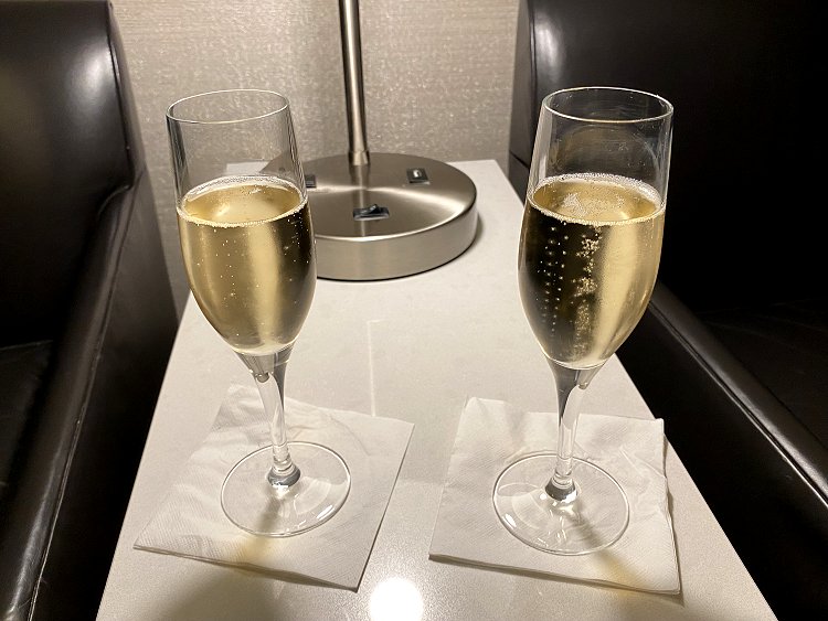 ... a glass of champagne seemed like a fitting way to begin our visit