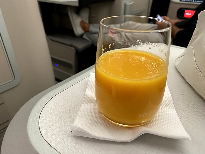 'Welcome aboard' orange juice