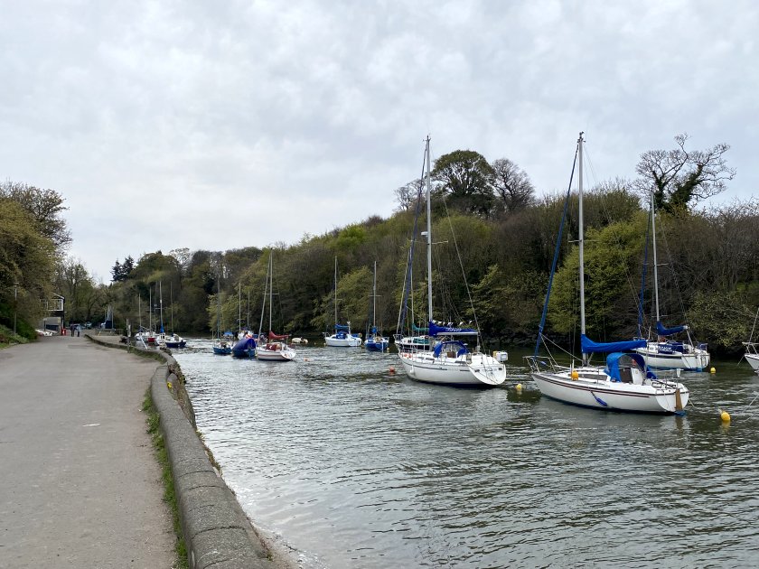The lowest part of the River Almond forms a natural harbour