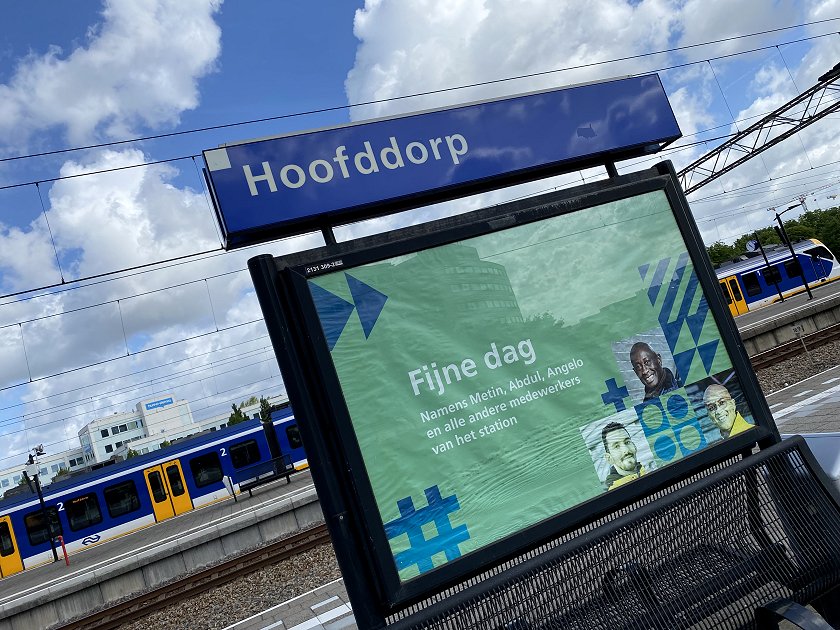 Ready to roll at Hoofddorp Station - and it *is* a nice day!
