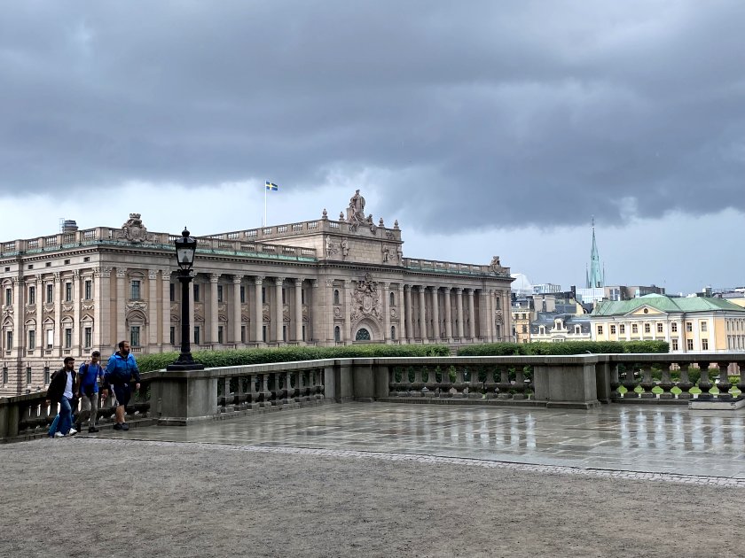 Parliament House from the Palace, after a heavy shower