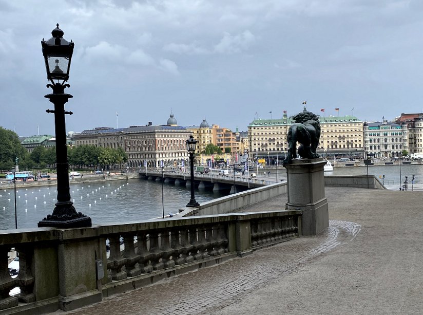 Looking towards the Strömbron, which crosses the Norrström
