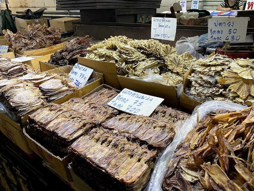 Dried fish piled high - the smell was intense!