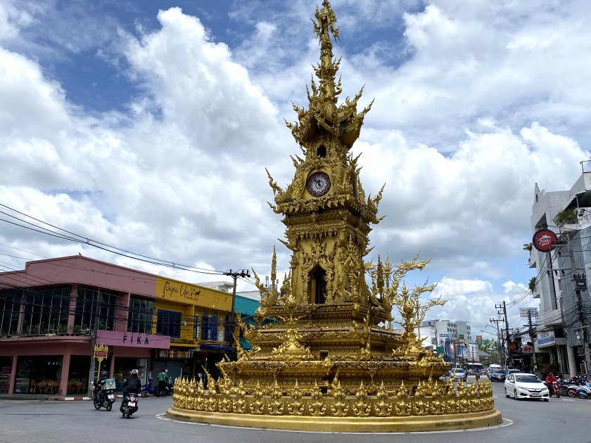 Chiang Rai's flashy Clock Tower certainly draws attention to itself!