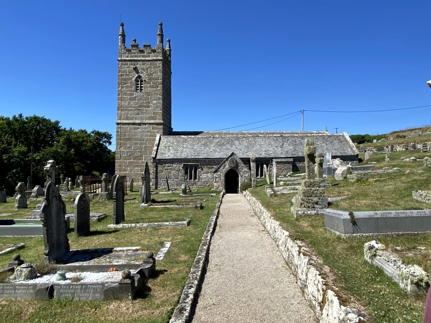 Later, we walked to St Levan and visited its historic church